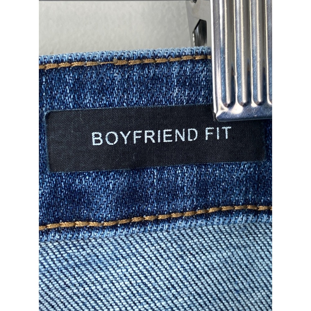 Judy Blue Boyfriend Fit Jeans 29 Blue Medium Wash Splatter High Rise JB82346 - Picture 10 of 12